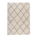 High Pile Rug - Grand Lines Cream/Blue