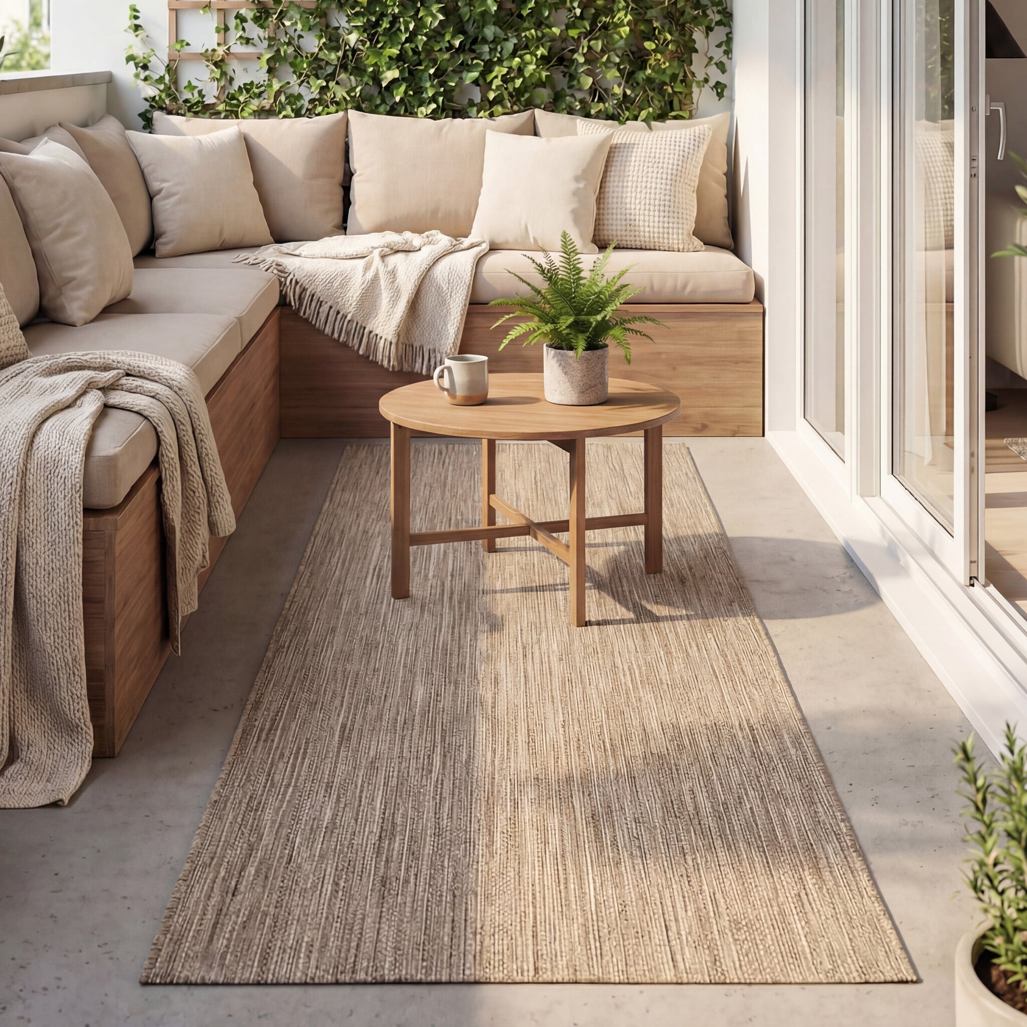 Outdoor Runner Rug - Malta Melange Natural