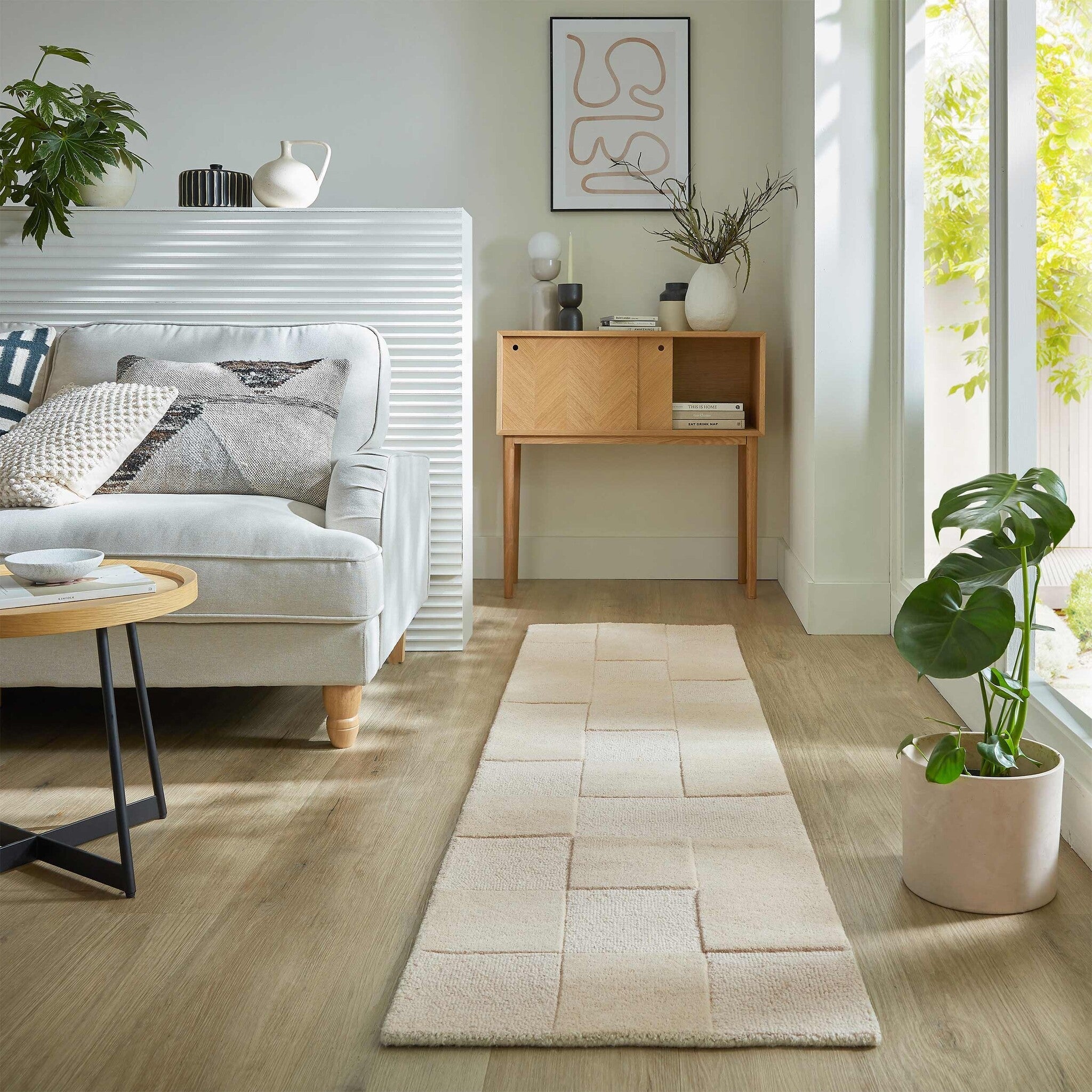 Luxury runner - Xeano Checkerboard Beige