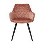 Velvet dining chair - Karl Pink