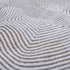 Modern Floor Rug - Meditation Coral 9228 White