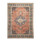 Indoor Outdoor Rug - Kairo Medallion Terra/Dark Blue