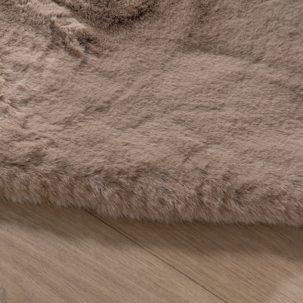 Oval High Pile Rug - Comfy Supreme Taupe