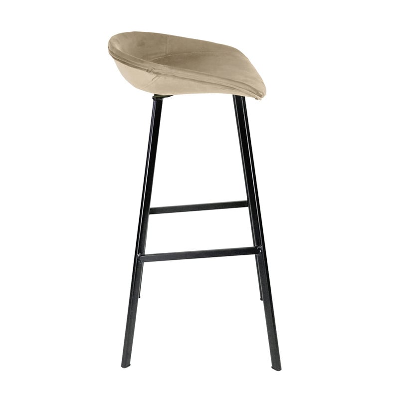 Velvet Bar Stool - Champagne