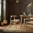 Jute floor rug - Marino Floral Natural