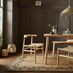 Jute floor rug - Marino Floral Natural