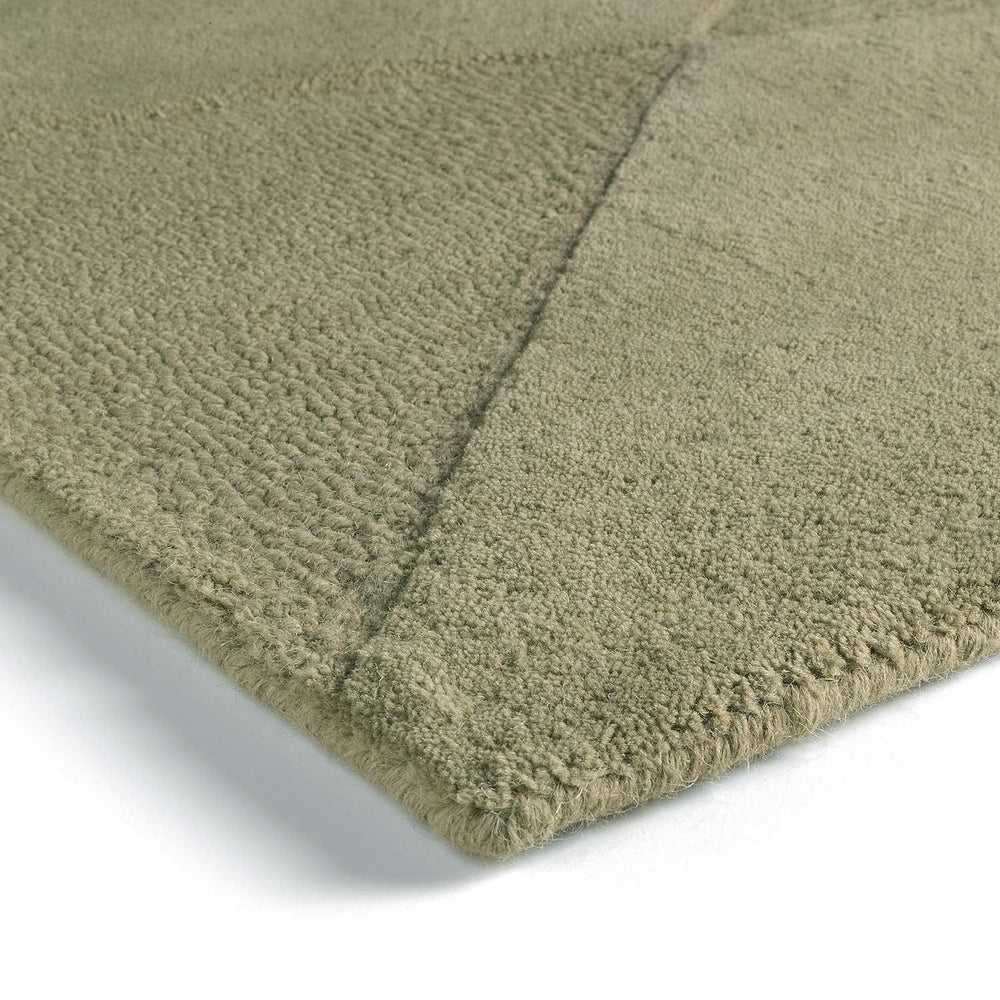 Modern wool floor rug - Fusion Green 730