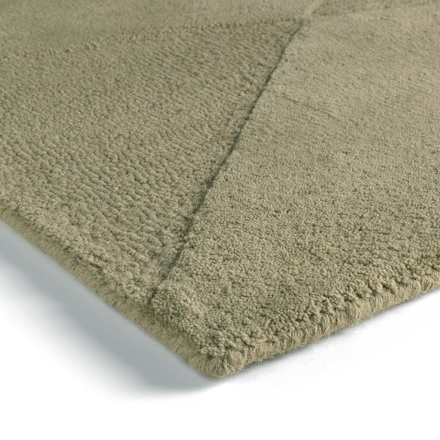 Modern wool floor rug - Fusion Green 730