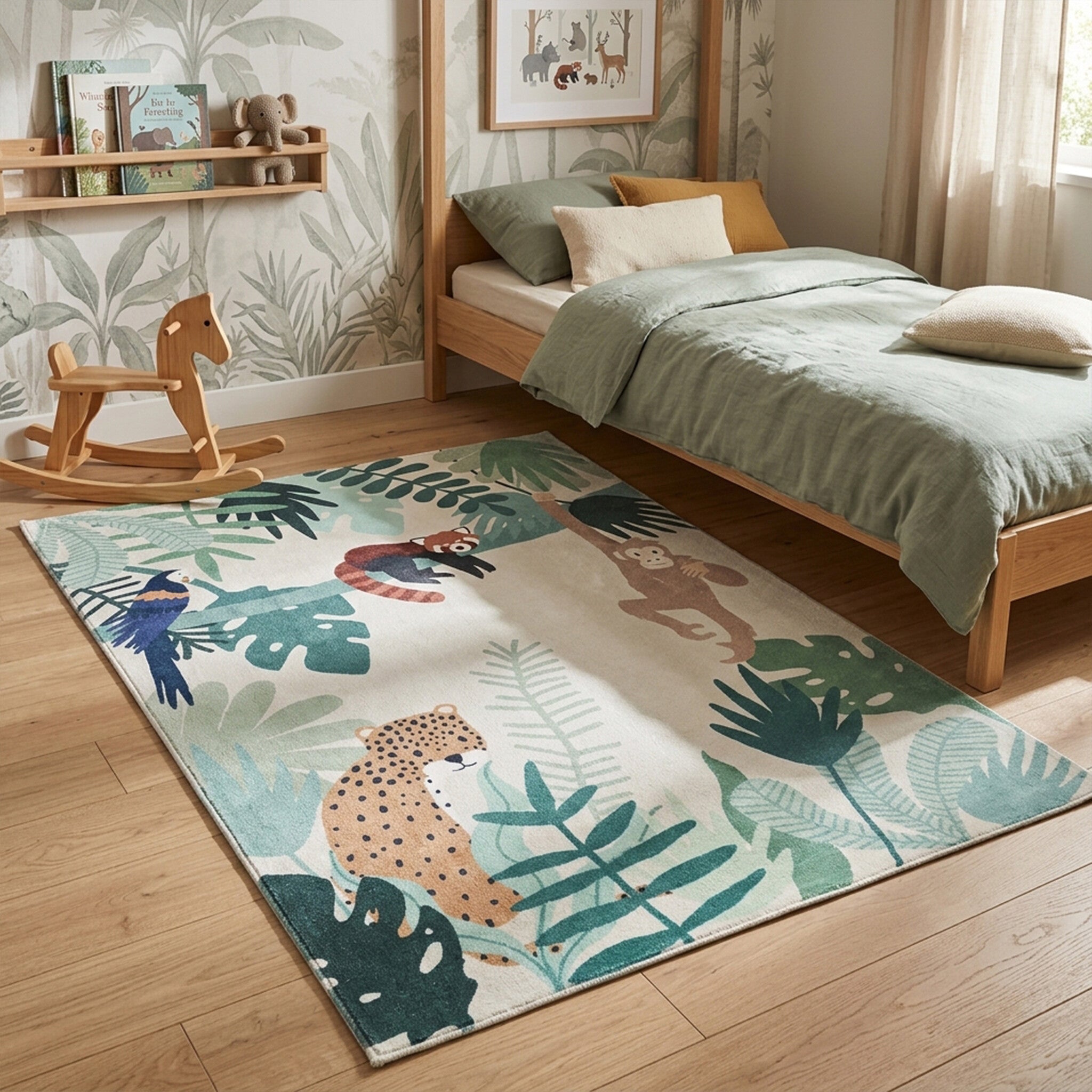 Kids Rug - Jungle Leopard Multicolour