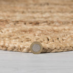 Round jute floor rug - Eduno Natural