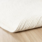 Round Wool Rug - Wise White
