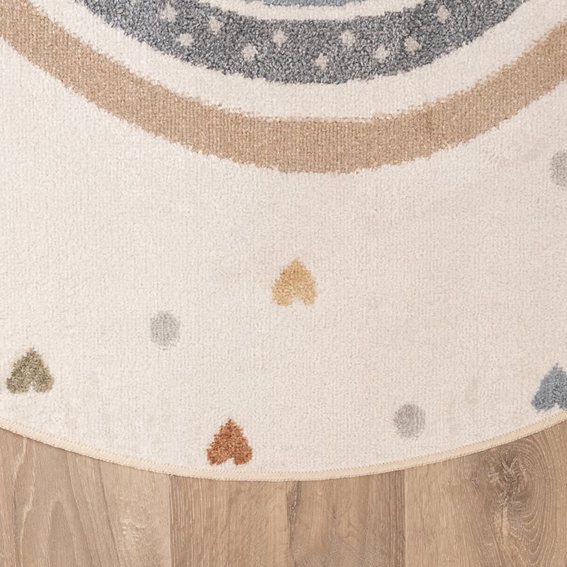 Round Washable Kids Rug - Ravi Rainbow Multicolour