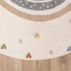 Round Washable Kids Rug - Ravi Rainbow Multicolour