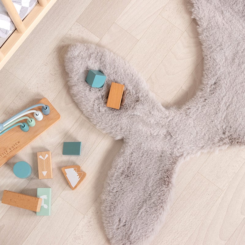 Kids Rug - Huggy Whale Grey