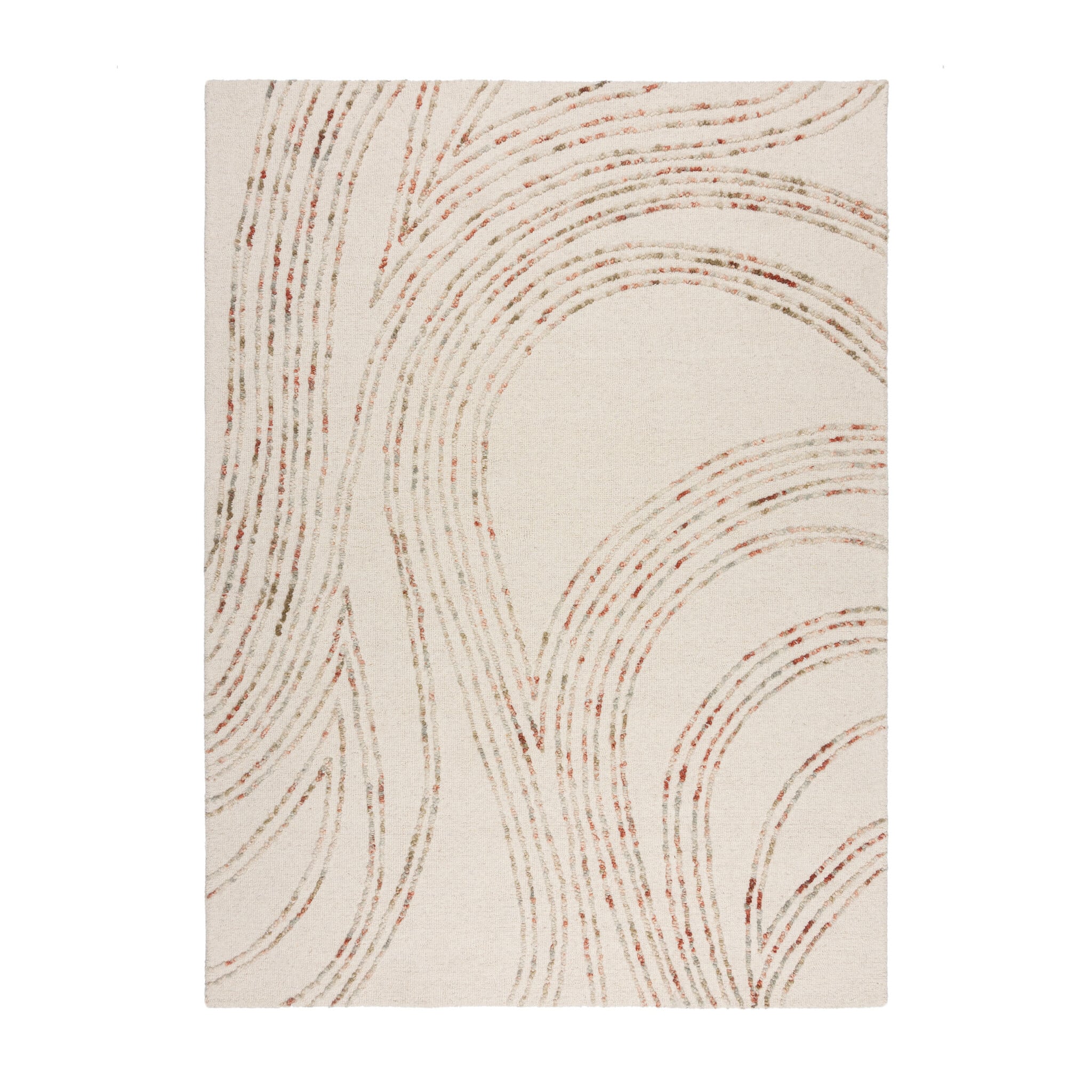 Abstract floor rug - Maceo Swirl Cream/Multi