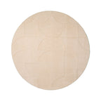Round Scandinavian Rug - Charm Circles Beige