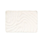 Bathroom Rug - Cassie Shapes White