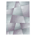 Low-pile Floor Rug - Smoothly Design Purple/Grey