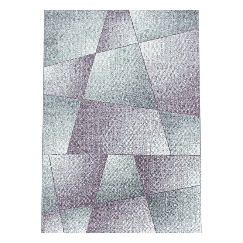 Low-pile Floor Rug - Smoothly Design Purple/Grey