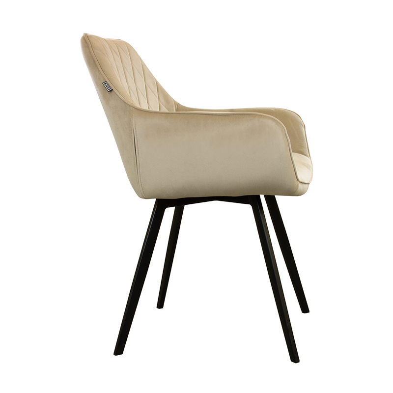 Velvet dining chair - Karl Champagne