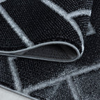 Modern floor rug - Marble Pattern Anthracite/Silver