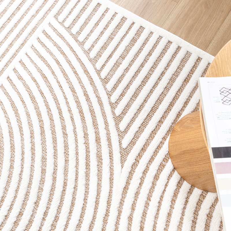 Modern Rug - Nori Curves White/Taupe