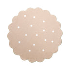 Round Kids Room Rug - Cloudy Dots Beige