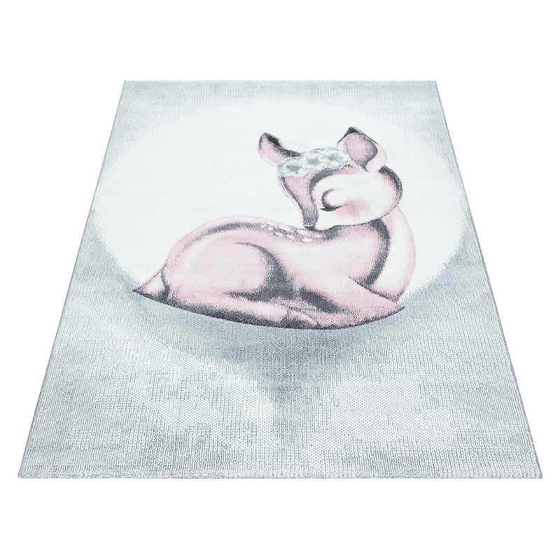 Children's floor rug - Bambi Deer Pink