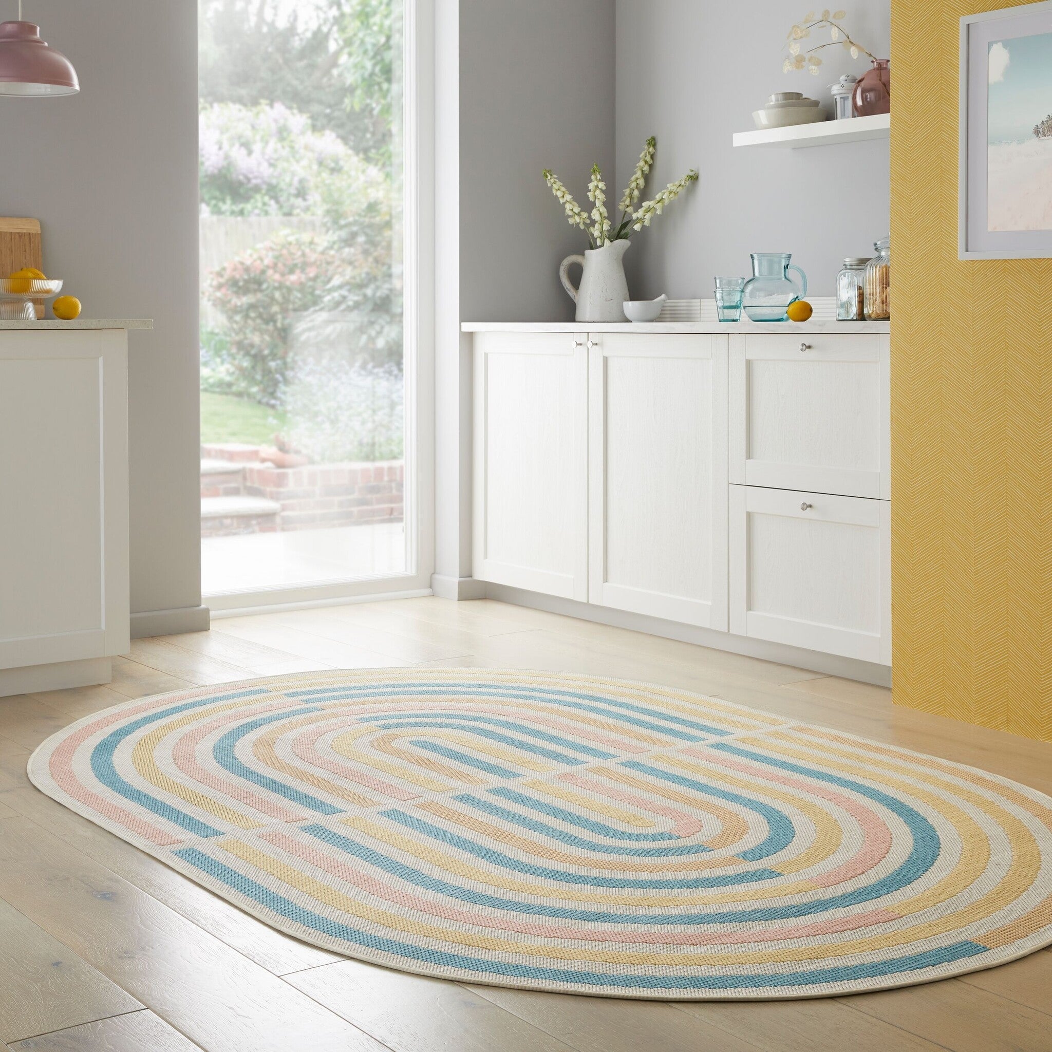 Oval Indoor and Outdoor Rug - Villo Riviera Multicolor
