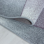 Low-pile Floor Rug - Smoothly Design Purple/Grey
