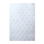 Soft geometric floor rug - Vellion Square White/Silver