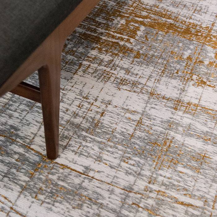 Vintage Floor Rug - Mad Men Columbus Gold 8419