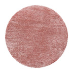 Round High-Pile Floor Rug - Blushy Pink