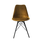 Velvet Chair - Gold/Ochre Yellow