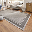 Classic Floor Rug - Natural Check Grey