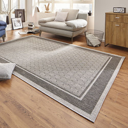 Classic Floor Rug - Natural Check Grey