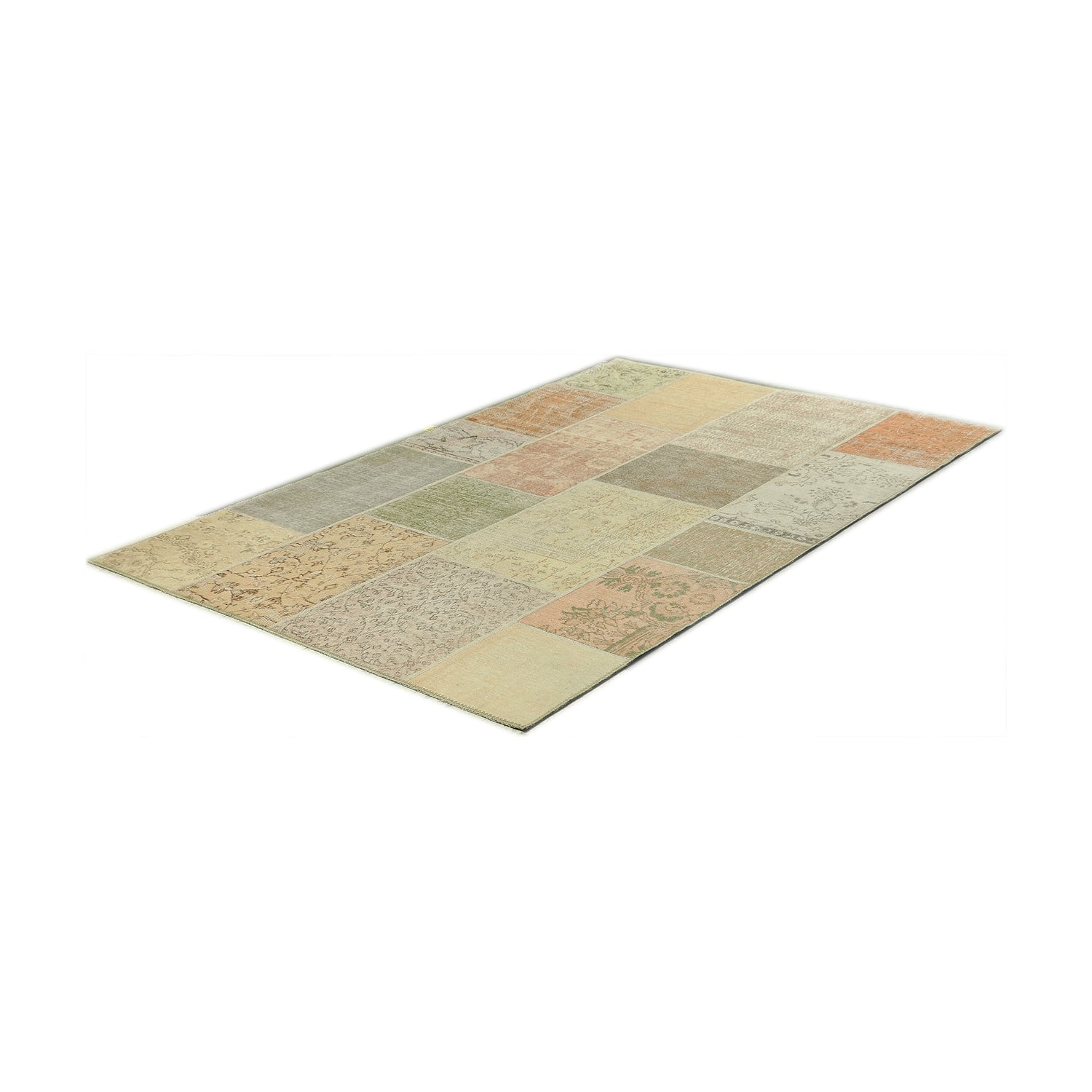 Patchwork floor rug - Nadine Yellow/Multicolor
