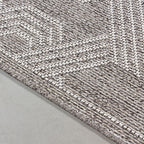 Jute Outdoor Rug - Aruba Pattern Grey