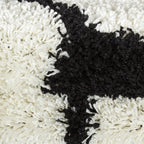 Round High-Pile Floor Rug - Fun Black