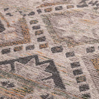 Wool patchwork floor rug - Olympus 4000 Taupe