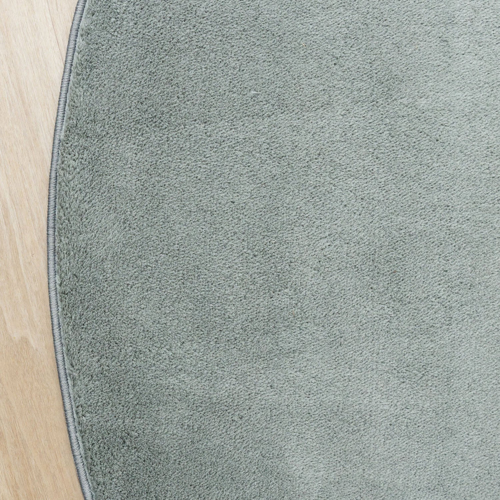 Round Washable Rug - Vivid Green