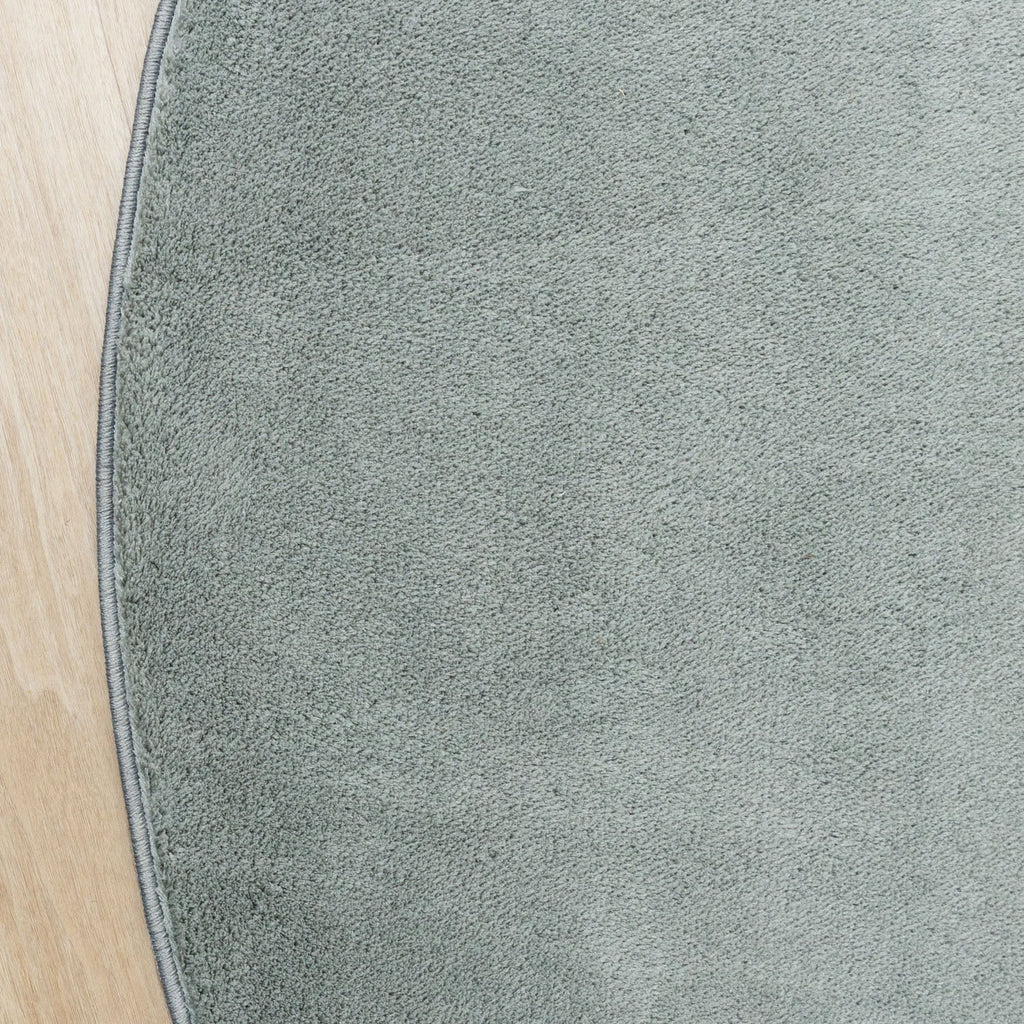 Round Washable Rug - Vivid Green