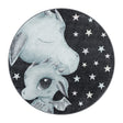 Round Children's Floor Rug - Fleurtje Dragon Blue