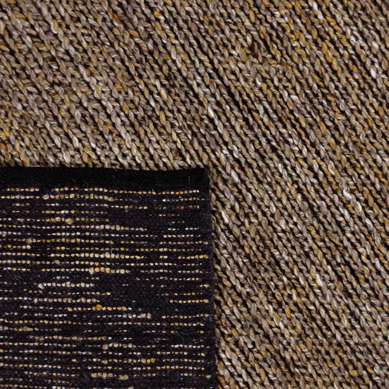 Wool floor rug - Lianne Taupe/Ochre Yellow
