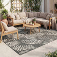 Outdoor Rug - Malta Leaves Black