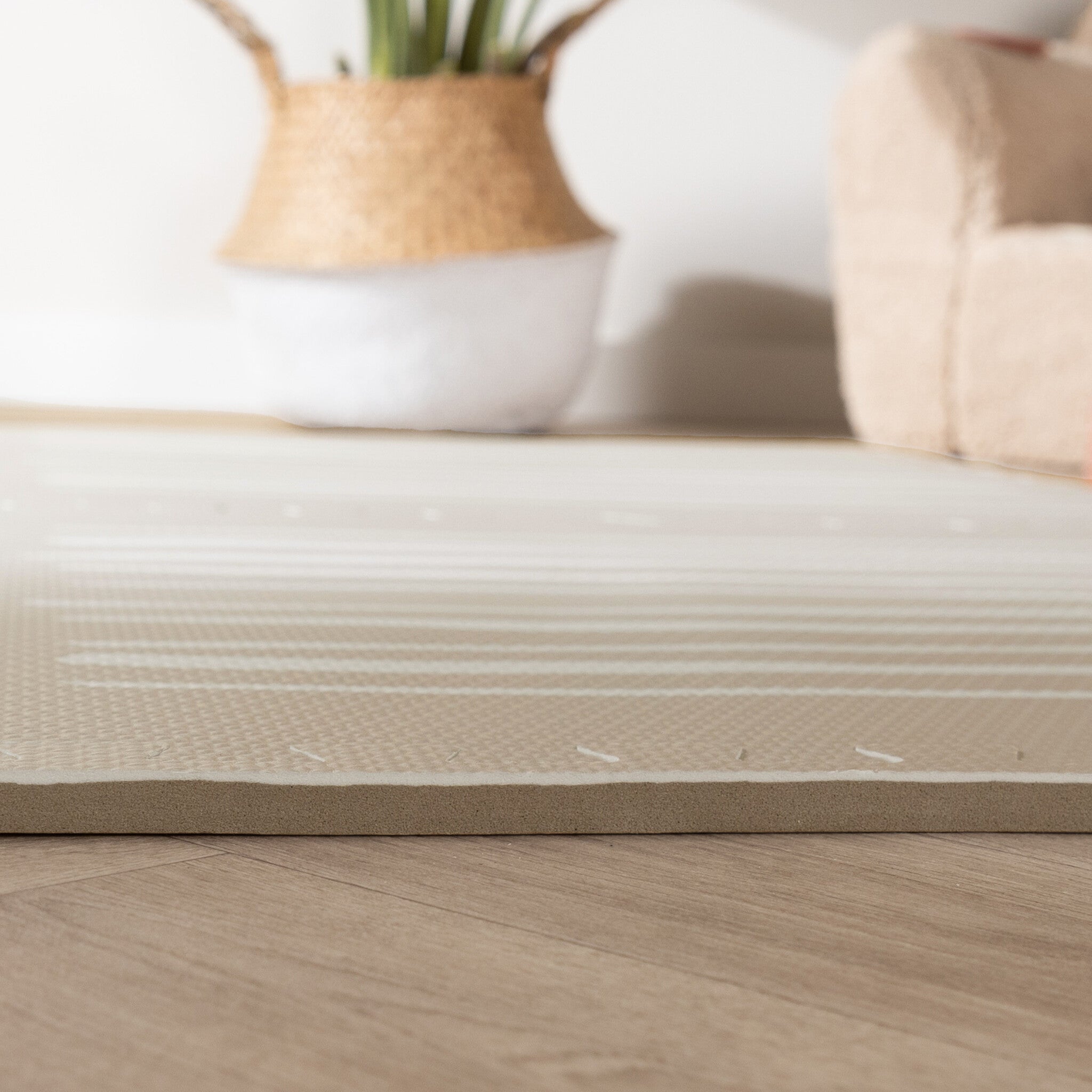 Foam Puzzle Mat – Alfie Stripes Grey/Beige