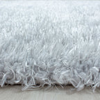 Round High-pile floor rug - Blushy Light Grey