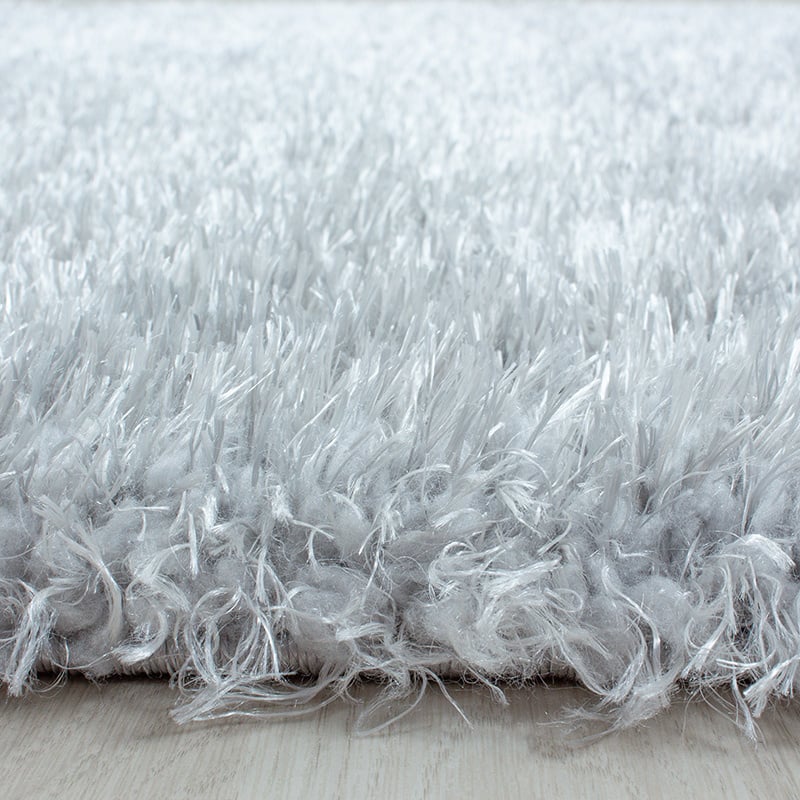 Round High-pile floor rug - Blushy Light Grey