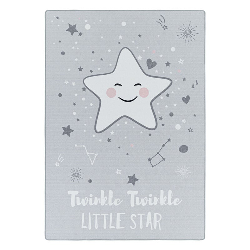 Children's Floor Rug - Pleun Star Gray