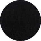 Round low-pile floor rug - Asa Anthracite